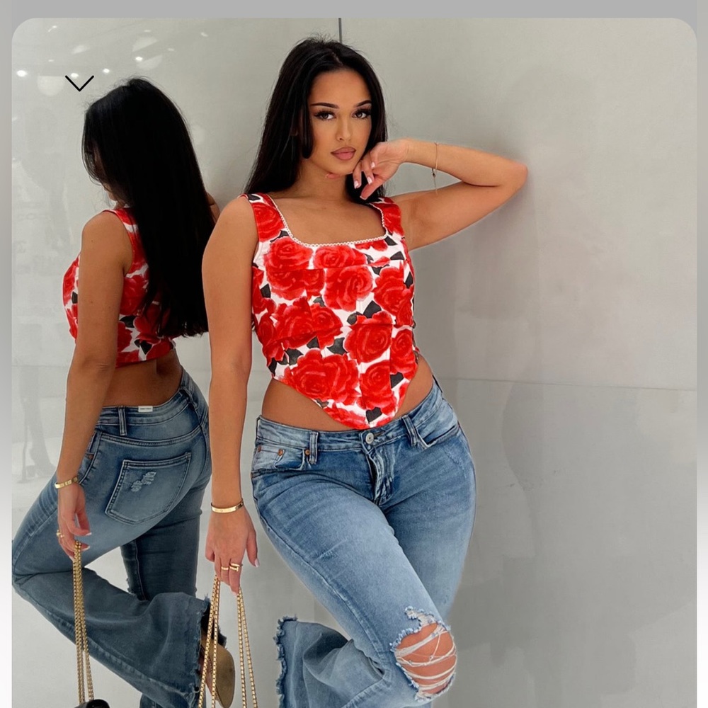 Floral corset top